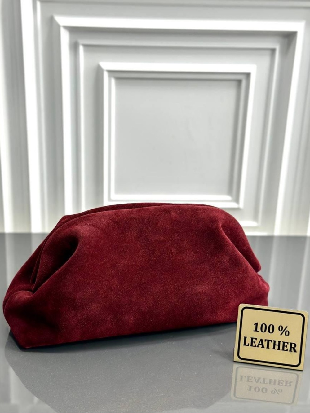 Suede Cloud Pouch Bag